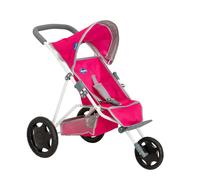 HTI Chicco Junior Active 3 Wheeled Pushchair Toy Dolls Buggy In Pink And Grey Baby Doll Pushchair Childrens Baby Doll Collapsible Stroller Toy Role Play Toy Dolls Folding Buggy Pushchair Ages 3+
