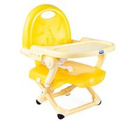 Chicco Pocket Snack Baby Booster Chair for Children from 6 Months to 3 Years (15 kg), Adjustable High Chair with Compact Fastening and Removable Tray - Saffron