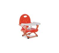 Chicco Pocket Snack Booster Seat for 6 Months to 3 Years (15 kg), Portable High Chair, Adjustable, with Compact Closure and Removable Plate, Poppy Red