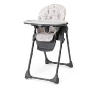 Chicco Polly Easy high chair for children aged 6 to 36 months, height and slope adjustment, 4 wheels, compact folding function, removable tray and adjustable footrest, 6-36 months