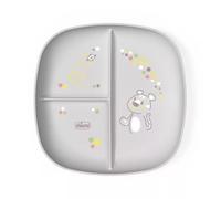 Chicco Portioned Plate Gray Plate 12m+