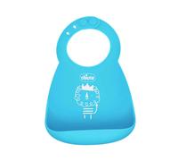 Chicco Quality Soft Silicone Bib with Crumble Catcher for Mess-Free Baby Feeding