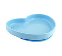 Chicco - Silicone Heart Plate with Suction Cup - Blue - 9 m+