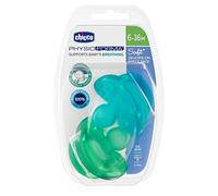 Chicco All-silicone Physio Soft Boy 2 pcs, 6-16m