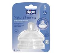Chicco Step Up 00081057200000 Silicone Teat 6 m/PUREED FOOD Pack of 2 x 2 Transparent
