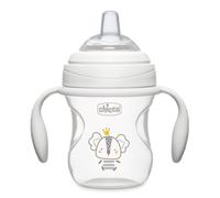 Chicco - Transition Cup with Silicone spout and 7 oz Spill-Free lid, Calibration Markings, Removable Handles, Dishwasher Safe | Easy to Hold with Ergonomic indentations |
