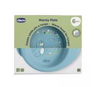 Chicco Warm Plate for Babies and Children, Thermal Plate with Hot Water Reservoir, Disgorgement Saucer with Non-Slip Base and Ergonomic Design, 0% BPA, 6+ Months, Light Blue