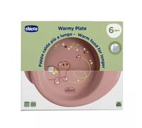 Chicco Baby and Children's Warming Plate, Thermal Plate with Hot Water Reservoir, Disgorging Saucer with Non-Slip Base and Ergonomic Design, 0% BPA, 6+ Months, Pink