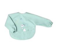 Chicco Waterproof Long Sleeve Bib 6 m+, Full Weaning Bib with Stay-Dry Protection and Pull-Up Pocket, Elasticated Cuffs and Adjustable Closure, Washable
