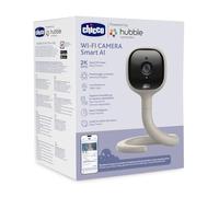 Chicco Wi-Fi Smart AI Video Baby Monitor, 2K UHD Camera with Infrared Night Vision, Dedicated App, Multicolour Lights, Lullaby and White Noise, Hanging and Adaptable