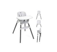 Chicco Zest 3-in-1 Folding Multi-Stage Highchair, Toddler Low Chair and Youth Stool, Suitable from 6 Months up to Max 40kg (Approx. 8 Years Old), Includes Tray and Harness, Moon Grey, 00087170770000