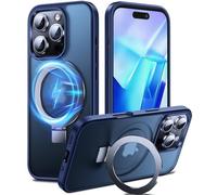 Chicfun 3-in-1 [Magnetic+KickStand+Ring Holder] for iPhone 16 Pro Case, Compatible with MagSafe, for iPhone 16 Pro Case with Stand Military Shockproof Silicone Protective Magnetic Cover Blue