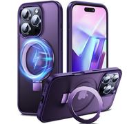 Chicfun 3-in-1 [Magnetic+KickStand+Ring Holder] for iPhone 16 Pro Max Case Stand Ring Holder Compatible with MagSafe, Military Shockproof Protective iPhone 16 Pro Max Phone Case Kickstand Cover Purple