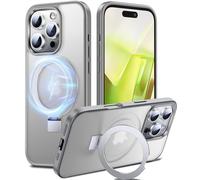 Chicfun 3-in-1 [Magnetic+KickStand+Ring Holder] for iPhone 16 Pro Max Case Stand Ring Holder Compatible with MagSafe, Military Shockproof Protective iPhone 16 Pro Max Phone Case Kickstand Cover Grey