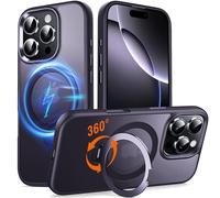 Chicfun 360° O-Ring MagStander for iPhone 16 Pro Max Case with Magnetic Kickstand Ring Holder [Compatible with MagSafe][360°Rotate Stand][Military Shockproof] iPhone 16 Pro Max Phone Cover Purple
