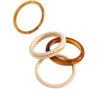 ChicGlowz Acrylic Resin Chunky Bangle Bracelets For Women, 4pcs Thick Stackable Colorful Geometric Circle Cuff Bracelet Set Fashion Statement Jewelry Gift, L, Acrylic, no gemstone