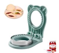 CHICHAUS Uncrustable Sandwich Maker, Sandwich Pocket Circle Shape Cutter & Sealer for Kids Breakfast and Lunchboxes, Light Blue, 3.7Inch