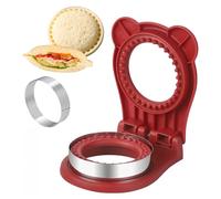 CHICHAUS Uncrustable Sandwich Maker,Sandwiches Pocket Circle Shape 3.7Inch Sandwich Cutter and Sealer,Sandwich Cutter for Kids Breakfast and lunchboxes (Red)