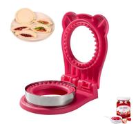 CHICHAUS Uncrustable Sandwich Maker,Sandwiches Pocket Circle Shape 3.7Inch Sandwich Cutter and Sealer,Sandwich Cutter for Kids Breakfast and lunchboxes (Rose Red)