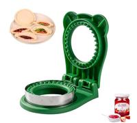 CHICHAUS Uncrustable Sandwich Maker,Sandwiches Pocket Circle Shape 3.7Inch Sandwich Cutter and Sealer,Sandwich Cutter for Kids Breakfast and lunchboxes (Green)