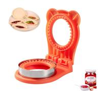 CHICHAUS Uncrustable Sandwich Maker,Sandwiches Pocket Circle Shape 3.7Inch Sandwich Cutter and Sealer,Sandwich Cutter for Kids Breakfast and lunchboxes (Orange)