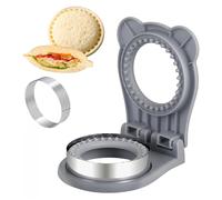 CHICHAUS Uncrustable Sandwich Maker,Sandwiches Pocket Circle Shape 3.7Inch Sandwich Cutter and Sealer,Sandwich Cutter for Kids Breakfast and lunchboxes (grey)