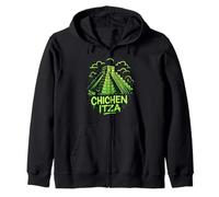 Chichen Itza Mayan Pyramid Art Zip Hoodie