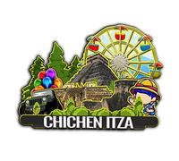 Chichen Itza Mexico Magnet Fridge Magnet Wooden 3D Landmarks Travel Collectible Souvenirs Decoration Handmade -2008