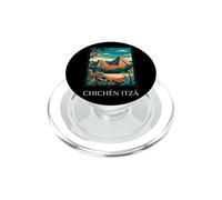 Chichen Itza Mexico Mayan Pyramid Vintage Travel Artwork PopSockets PopGrip for MagSafe