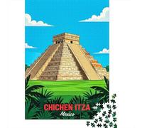 Chichen Itza Pyramid in Mexico 1000 Piece Jigsaw Puzzle, 70x50cm/1000pcs, for Adults, White Cardboard Construction, Screen-Free Leisure And Family Time