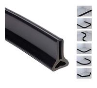 CHICHENG Silicone Wet Room Bathroom Floor Seal,Foldable Shower Barrier and Retention System and Keeps Water Inside Threshold,Bendable Waterproof Strip for Wet and Dry Separation (Black,100 cm/ 40 in)