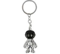 chichengnian 3D Space Spaceman Keychain Robot Metal Car KeyRing Nasa Backpack Charm Creative Astronaut Keychain For Woman/Men/Kids Spaceman Bag Key Ring Trinket (Silver)