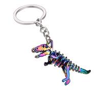 chichengnian Keyring Alloy Colorful Skeleton Dinosaur Pendant Keychain Metal Key Ring Charm Jewellery Keyrings Key Chain Key Ring Holder for Men and Women Jewelry For Child Teen Charms Gift