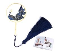 Chichengnian Metal Peacock Bookmark with Tassel, Hollow Design, Pagination Mark for Books, Documents, Notebooks, Decoration, DIY