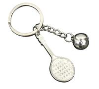 chichengnian Mini Tennis Pingpong Badminton Ball Pendant Keychain Sport Keyring Key Chain Ring Gift For Teenager Fans Birthday Christmas Keychain (tennis)