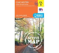 Ordnance Survey Explorer Active OL 8 Chichester Map, Orange One Size