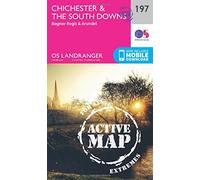 Landranger Active 197 Chichester & The South Downs Map With Digital Version, Pink One Size