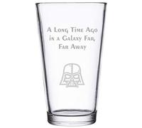 Chichi Gifts Star Wars Quote Pint Glass with Darth Vader
