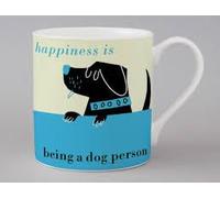 Chichi Happiness is Being a Dog Person Turquoise Contemporary Bone China Mug - Stoke on Trent, England