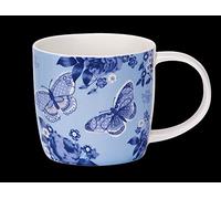 Chichi Jardin Flutter Butterfly Blue Bone China Mug Made in Stoke on Trent, England