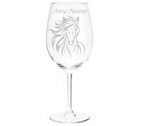 Chichi Personalised Horse Wine Glass - add Your own Name or Text