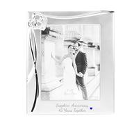 Chichi Sapphire Anniversary 45 Years Together with Blue Gem Heart 8" x 10" Photo Frame with Hearts & Crystals