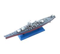 CHICHIYANG 1:1000 Scale WWII USS New Jersey BB-62 Battleship Model Alloy High-Restored Nautical Ship Model for Desktop Ornament