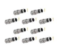 CHICHIYANG 10PCS BNC Male Compression Connectors RG6 Coaxial Cable Twist-On Coupling Adapters for Security Video Systems