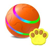 CHICHIYANG 1x Automatic Rotating Ball with Mirco USB Charging Cable, Remote Control, Funny Pet Toy