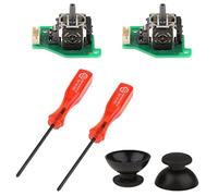 CHICHIYANG 2Pcs Joystick Replacement with Screwdriver Kit No Drifting, Analog Joystick for Wii U, Hall Effect Sensor Joystick Repair Thumb Sticks
