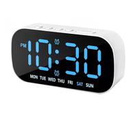 CHICHIYANG Loud Alarm Clocks for Bedrooms, Small LED Digital Clock with Big Numbers Display,