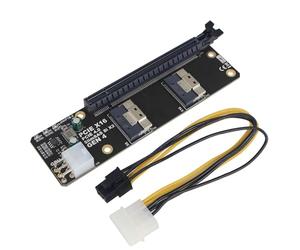 CHICHIYANG SlimSAS 8i x2 to PCIe4.0/3.0 x16 Slot Adapter Card Support Full/Dual X8 Bandwidth Graphics Cards SFF8654 Riser Card