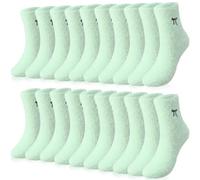 Chicingyou 10 Pairs Women's Bow Fuzzy Socks Winter Warm Soft Slipper Socks Coquette Stuff Fluffy Thick Cozy Spa Home Sleeping, Green, Medium