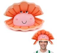 Chicingyou Clam Costume Hat Novelty Shell Headwear Under the Sea Costume Novelty Adult Hats for Holiday Costumes, Halloween Cosplay Party, Photo Props or Daily Fun Accessories